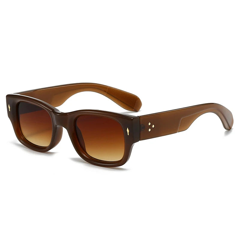 Lunettes de soleil homme luxe polarisées en couleurs vives - Square Rivets Punk
