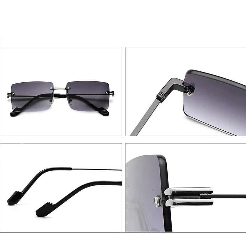 Lunettes de soleil homme luxe : Rectangulaires Gradient Polarisées