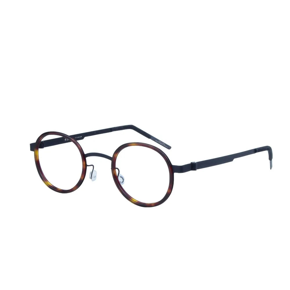 Handmade Brand Design Ultralight Glasses Frame Men Women Vintage Round Screwless Eyeglasses Frames High Quality Titanium Eyewear
