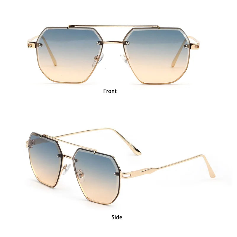 Lunettes de Soleil Homme Métal Luxe Vintage UV400 Polarisées