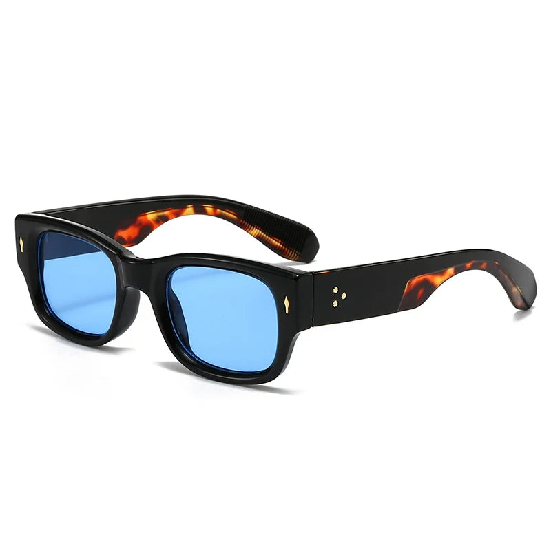 Lunettes de soleil homme luxe polarisées en couleurs vives - Square Rivets Punk