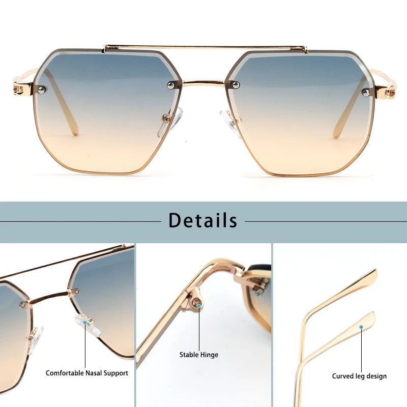 Lunettes de Soleil Homme Métal Luxe Vintage UV400 Polarisées