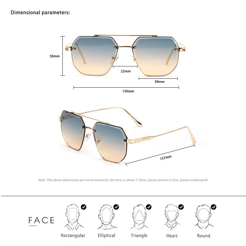 Lunettes de Soleil Homme Métal Luxe Vintage UV400 Polarisées