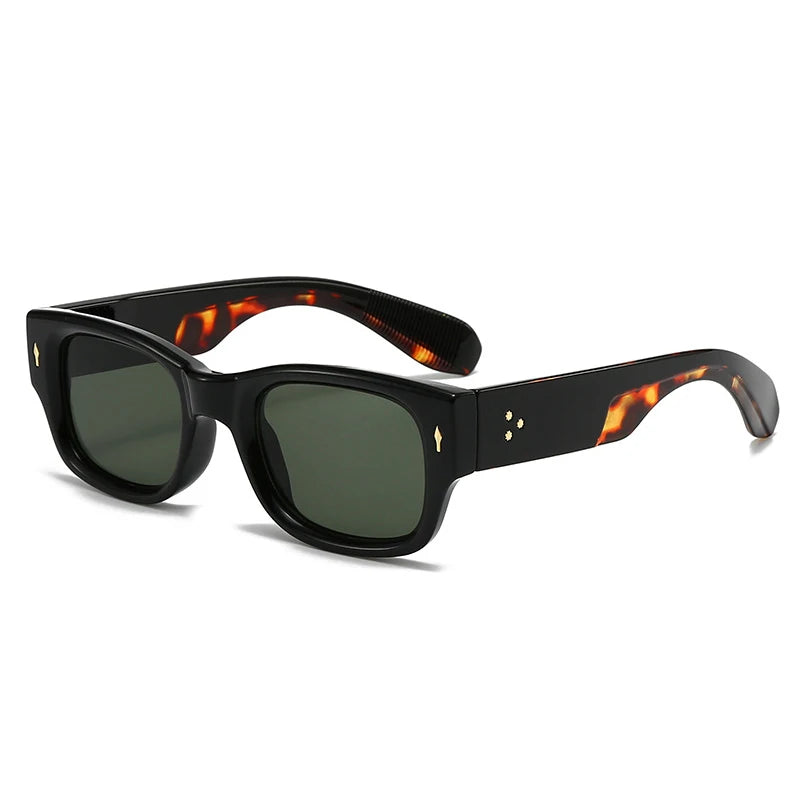 Lunettes de soleil homme luxe polarisées en couleurs vives - Square Rivets Punk