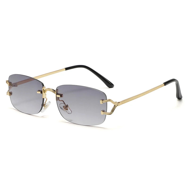 Lunettes de soleil homme luxe - Monture métal sans cadre - Verres polarisés