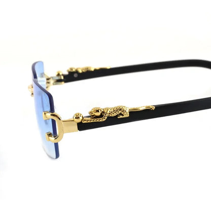 1 Pc Fashionable Women Men Sunglasses Frameless Rectangular Personalized Sunglasses for Daily Life Vintage Sun Glasses Gafas