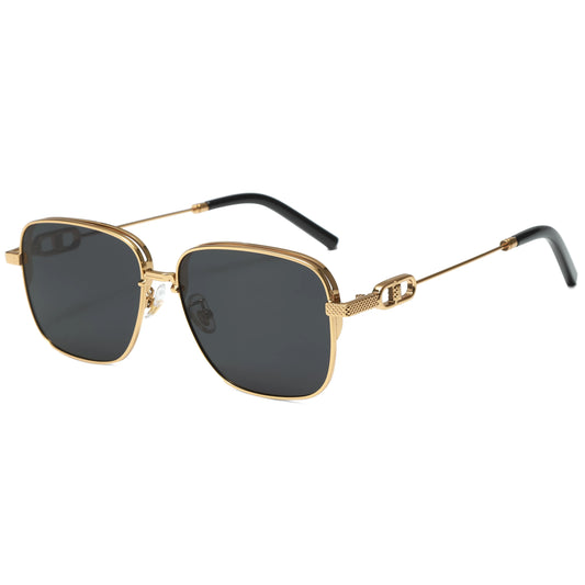 Lunettes de Soleil Homme Luxe Polarisées Pas Cher UV400 - Monture Métal Retro