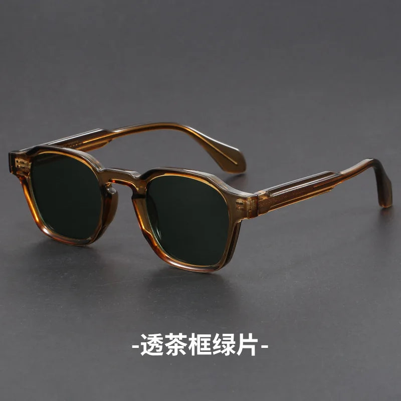 Korean Style Retro Sun Glasses for Women Thick TR90 Frame Square Sunglasses Men UV400 Trending Luxury Brand Sun Shades For Drive