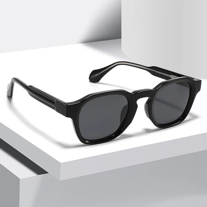 Korean Style Retro Sun Glasses for Women Thick TR90 Frame Square Sunglasses Men UV400 Trending Luxury Brand Sun Shades For Drive