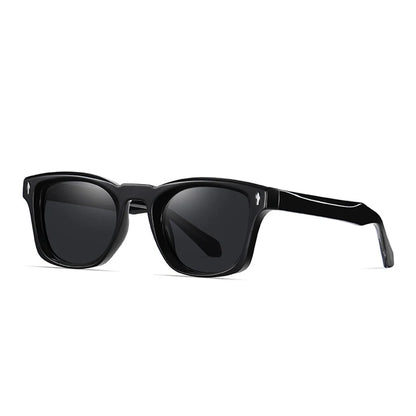 Lunettes de soleil homme luxe polarisées UV400 - Rivets punk et dégradé clair