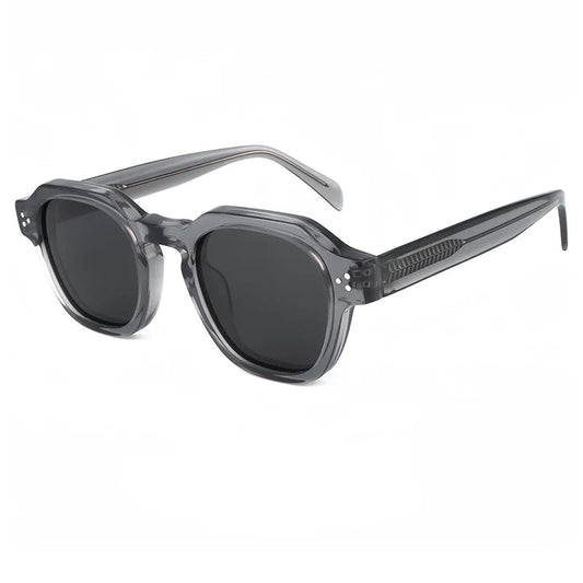 Lunettes de Soleil Homme Polarisées Acétate - Monture Rétro Carrée Luxe UV400