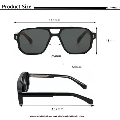 Lunettes de soleil homme luxe double pont, verres polarisés