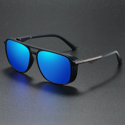 JSJM 2024 New Style Steampunk Polarized Sunglasses for Men and Women, Vintage Square Punk Sun Glasses, Shades Eyewear, UV400