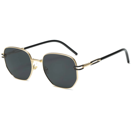 Lunettes de Soleil Homme Luxe Polarisées - Monture Métal Polygonale UV400