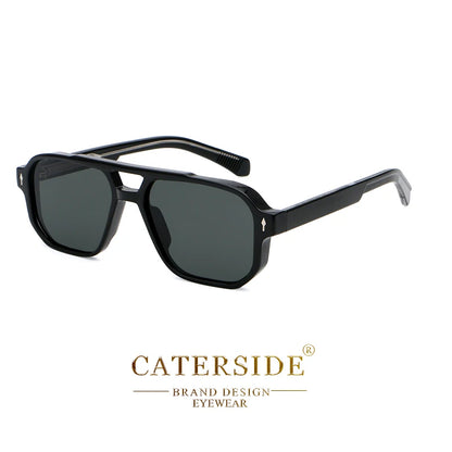 Lunettes de soleil homme luxe double pont, verres polarisés