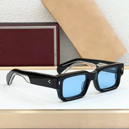 JMM ASCARlI  Acetate Square Sunglasses UV400 2025 Luxury Vintage Photochromic Glasses for Men Women Outdoor travel with Case