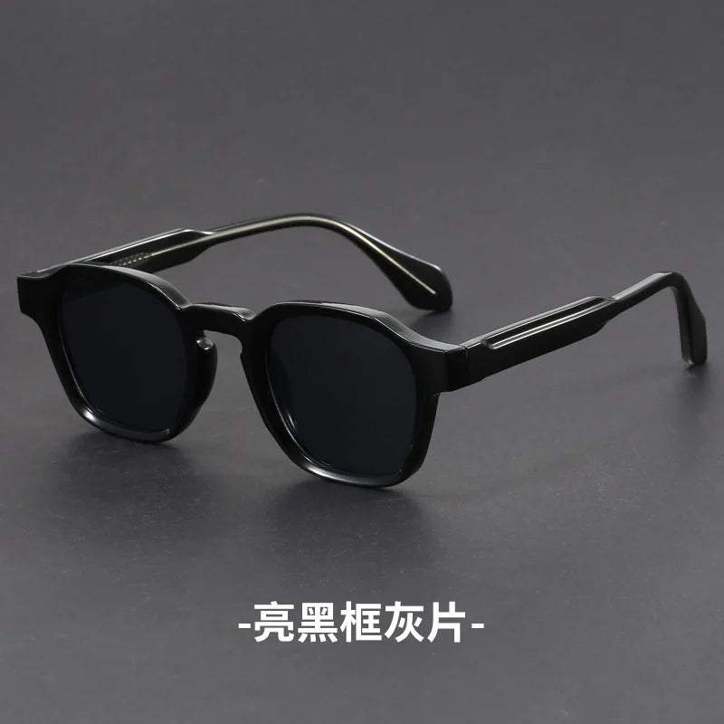Korean Style Retro Sun Glasses for Women Thick TR90 Frame Square Sunglasses Men UV400 Trending Luxury Brand Sun Shades For Drive