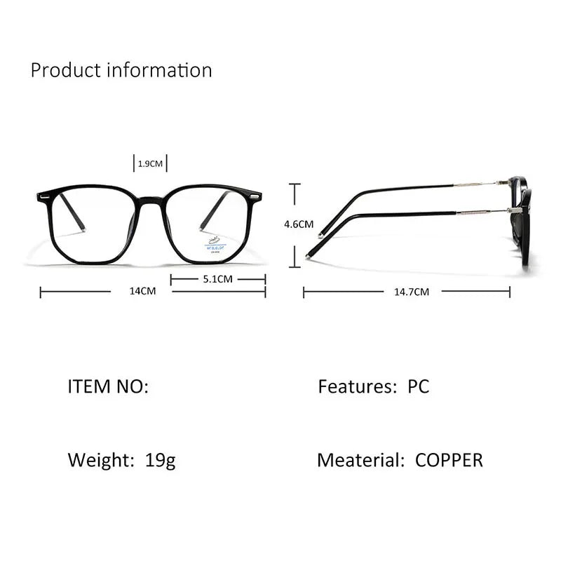 Monture de lunettes carrées rétro anti-lumière bleue pour homme - Luxe & polarisées lunettes de soleil homme lunettes de soleil