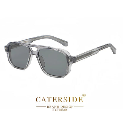 Lunettes de soleil homme luxe double pont, verres polarisés