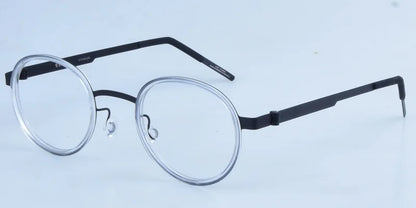 Handmade Brand Design Ultralight Glasses Frame Men Women Vintage Round Screwless Eyeglasses Frames High Quality Titanium Eyewear