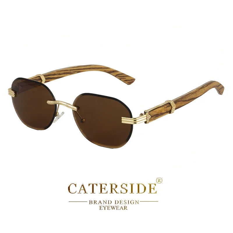 Lunettes de soleil en bois naturel pour homme et femme - Design rond - UV400 - Polarise. lunettes de soleil homme