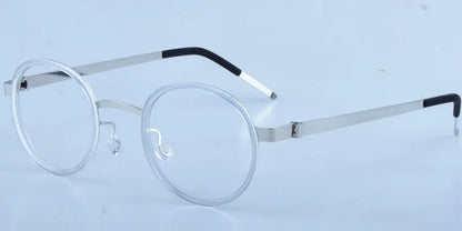 Handmade Brand Design Ultralight Glasses Frame Men Women Vintage Round Screwless Eyeglasses Frames High Quality Titanium Eyewear