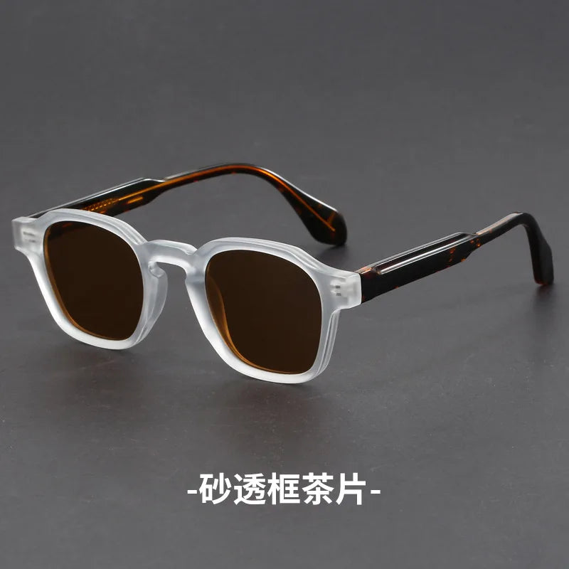Korean Style Retro Sun Glasses for Women Thick TR90 Frame Square Sunglasses Men UV400 Trending Luxury Brand Sun Shades For Drive