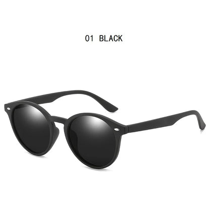 Fashion Round Polarized Sunglasses Men Women Classic Vintage Black Driving Sun Glasses Circle Oval Designer Retro Sunglass UV400