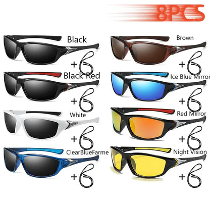 Men And Women Outdoor Sports Polarized Sunglasses With Chain Cycling Climbing Skiing Fishing Vintage Sun Glasses UV400 Eyewear