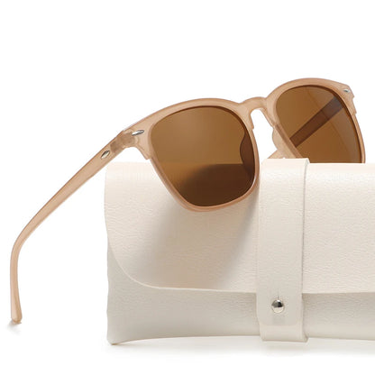New Polarized Sunglasses Women Black Plastic Full Frame Square Sun Glasses Men Out Door Sun Eyewear Fashionable Eyeglass Uv400