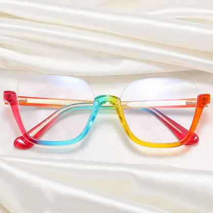 Monture de Lunettes de Soleil Semi-Rimless pour Homme - Anti-Blue Light - Design Luxe Leopard