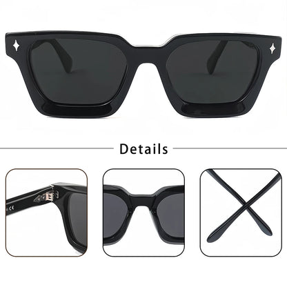 Lunettes de Soleil Homme Polarisées Luxe UV400 - Monture Acétate Large | LDSH