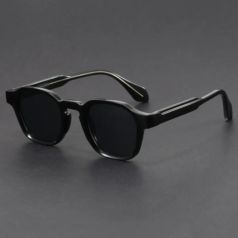 Korean Style Retro Sun Glasses for Women Thick TR90 Frame Square Sunglasses Men UV400 Trending Luxury Brand Sun Shades For Drive