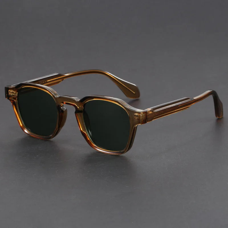 Korean Style Retro Sun Glasses for Women Thick TR90 Frame Square Sunglasses Men UV400 Trending Luxury Brand Sun Shades For Drive