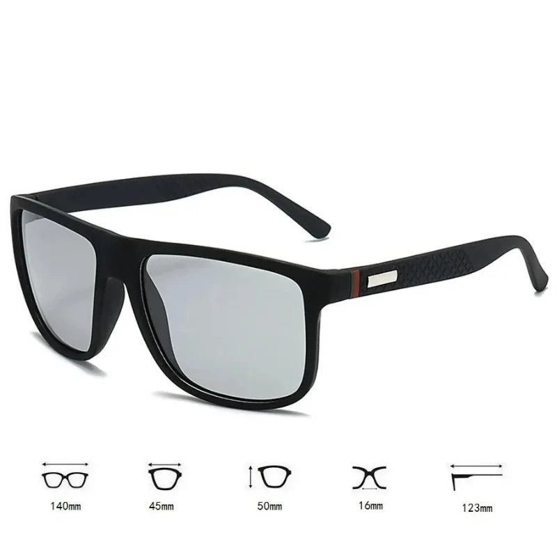 Fashion Photochromic Polarized Sunglasses Men Women Vintage Square Mens Sun Glasses Brand Designer Driving Fishing UV400 Shades