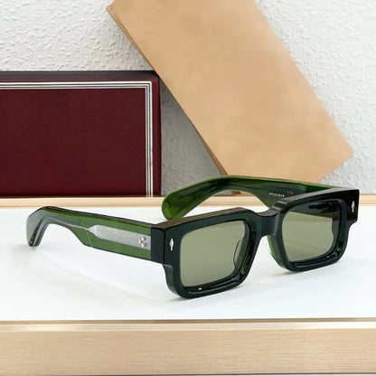 JMM ASCARlI  Acetate Square Sunglasses UV400 2025 Luxury Vintage Photochromic Glasses for Men Women Outdoor travel with Case